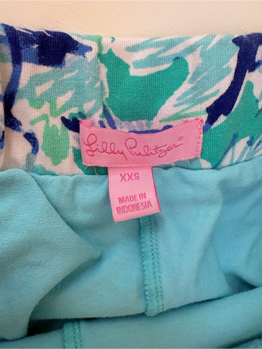 Lilly Pulitzer Blue & Aqua Elephant Print Mini Skort-Women’s Size XXSmall EUC - Picture 2 of 2
